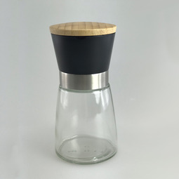 Mills & Spice Jars: Ceramicgrinder with bamboo lid 140 ml, Art. 1178