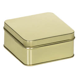 Square tins: gold square Praline, Art. 2023