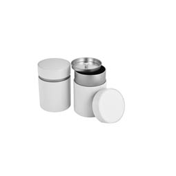 Round tins: white special Dual round, Art. 2109