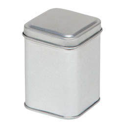 Square tins: silver square 25g, Art. 2251