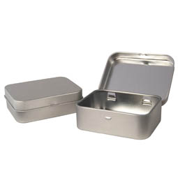 Backdosen: Mini Scharnier silver