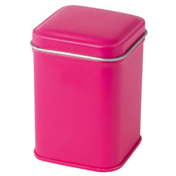 Square tins: pink square 25g, Art. 3989