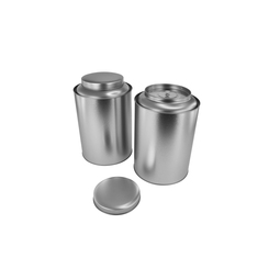 Round tins: Moderne Dose Mega - Runde Stülpdeckeldose mit Innendeckel aus elektrolytischem Weißblech