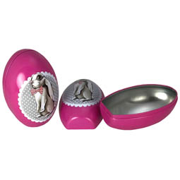 Irregular shapes: Rabbit pink standing Egg, Art. 5022
