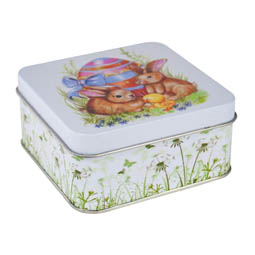 Square tins: Rabbit Egg square, Art. 6232