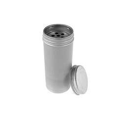 Munitionsdosen: Spirit Teebox, Dose für Tee; quadratische Stülpdeckeldose, bedruckt mit Spirit-Motiv, aus Weißblech.